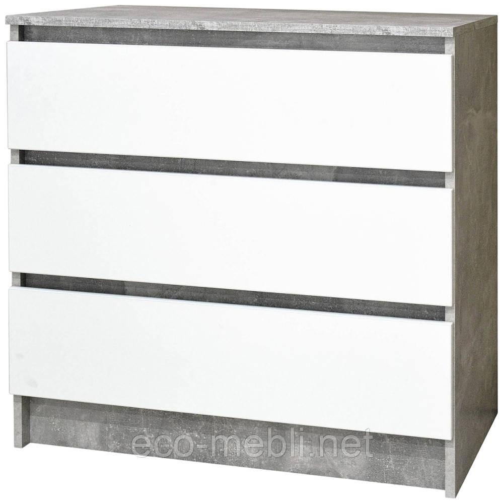 Комод 1000 в спальню,вітальню,дитячу Світ Меблів індастрал /білий 3ш, фото 1