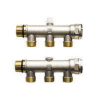 Компактный распределитель для систем отопления и холодоснабжения DN 25, с 3 отводами G 3/4 с евроконусом