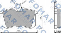 Тормозные колодки FOMAR FO 465381 ЗАДН PEUGEOT 405, SEAT CORDOBA, IBIZA, TOLEDO, VW GOLF III,O, PASSAT