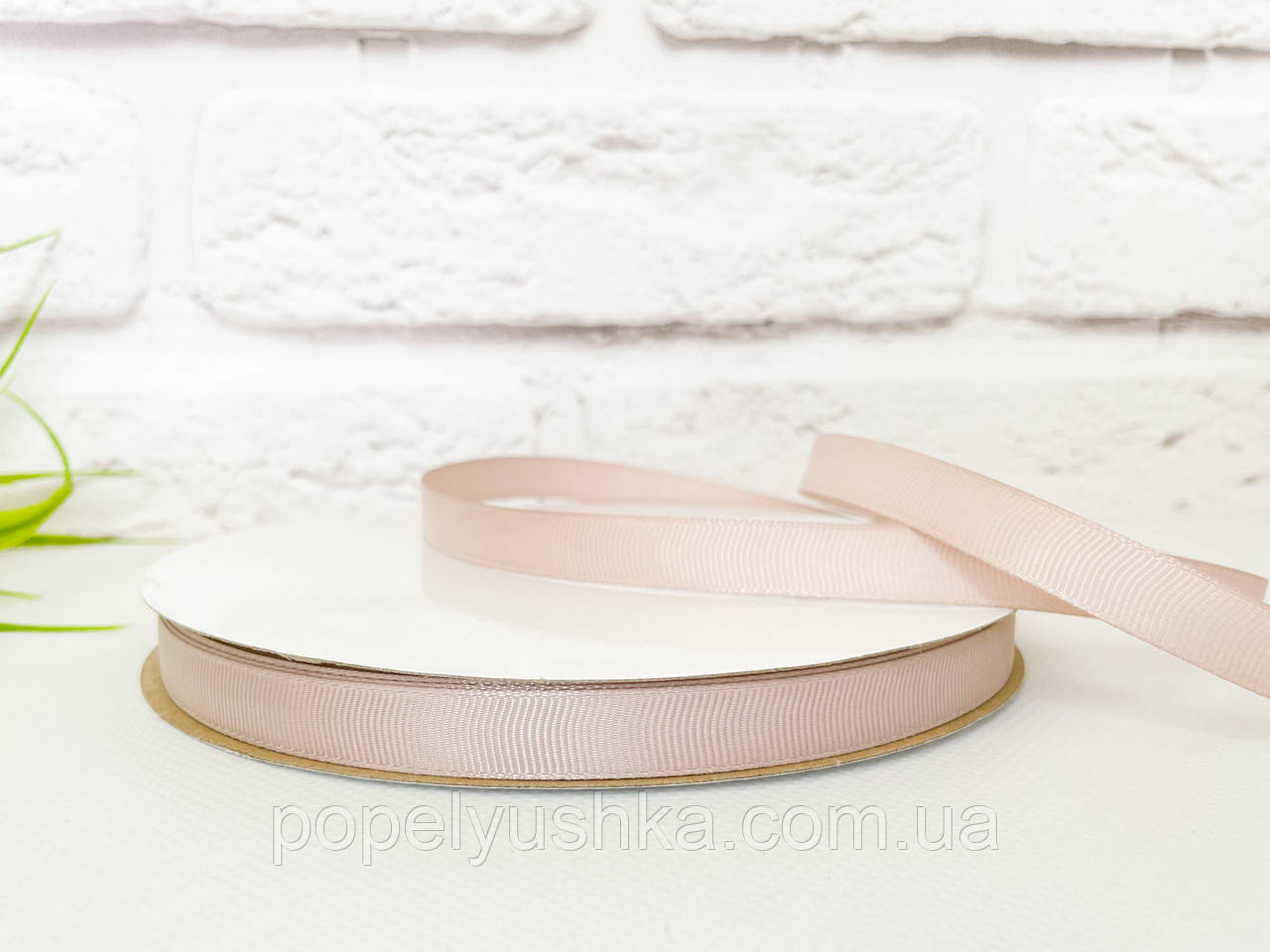 Стрічка репсова  1,2 см темний-беж, фото 1