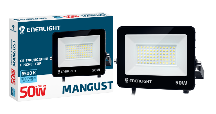 Прожектор светлодиодный ENERLIGHT MANGUST 50Вт 6500K - фото 1 - id-p613732235