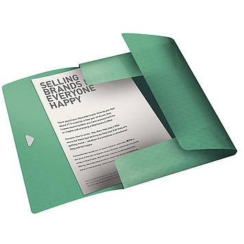 Пластикова папка на гумці А4 формат зелена Esselte Colour "ice