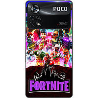 Силіконовий бампер чохол для Xiaomi Poco X4 Pro 5G з малюнком Fortnite