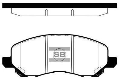 Гальмівні колодки HI-Q SP1360 ПЕРЕДН MITSUBISHI LANCER 03-,MITSUBISHI OUTLANDER 03-,MITSUBISHI SPACE RUNNER 99