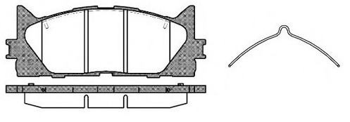 Гальмівні колодки REMSA 1233.00 ПЕРЕДН TOYOTA LEXUS ES 3.5, TOYOTA CAMRY VI 2.4, 2.4VVTI HYBRID, 3.5 V6
