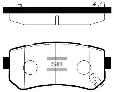 Гальмівні колодки HI-Q SP1187 ЗАДН HYUNDAI ACCENT ,I20 ,I30 ;KIA CEE'D ,RIO