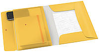 Пластиковая папка на резинке А4 формат желтая Leitz Cosy
