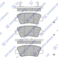 Тормозные колодки HI-Q SP1239 ЗАДН HYUNDAI TUCSON 08-, SONATA 08-