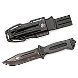 Ніж мисливський Columbia 4038А 27 см кресало точилка свисток компас, фото 2