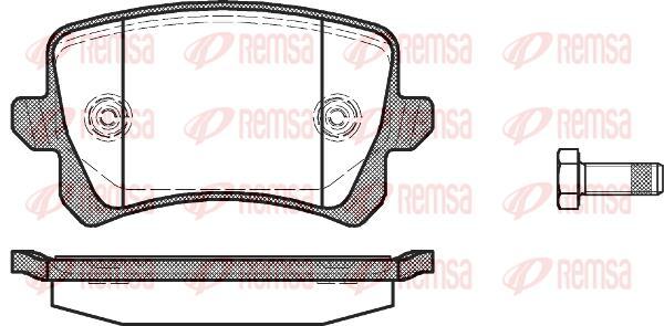 Гальмівні колодки REMSA 1342.00 ЗАДН VW PASSAT 05-14. TIGUAN 07-. SHARAN 10-. SEAT ALHAMBRA 10-. ALTEA 09-