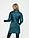 Куртка жіноча довга демісезона модель 205/2,зелений/ пляшковий/ пляшка, фото 4