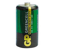 Батарейка GP Greencell солевая R20 D,бочка(2/20/200шт)пленка,блистер