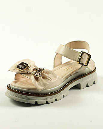 Босоніжки з бантом Phany 1271994 37 Персик шкіра 36, фото 1