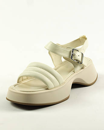 Босоніжки шкіряні Prima d'Arte 7816 37 Молочні 36, фото 1