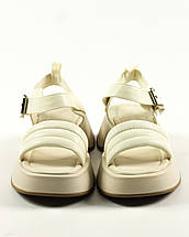 Босоніжки шкіряні Prima d'Arte 7816 37 Молочні 36, фото 2