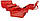 Металевий ящик для інструменту ХЗСО на 5 відсіків 540x235x200 мм. червоний 160573, фото 2