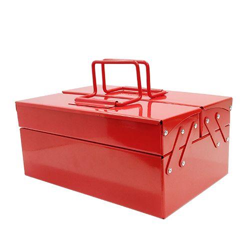 Ящик для інструменту металевий ХЗСО на 3 відсіки 440x235x150 мм. червоний 160568