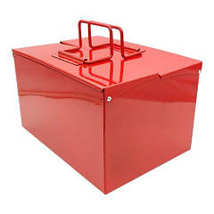 Ящик для інструментів металевий ХЗСО на 1 відсік 350x250x200 мм. червоний 160571
