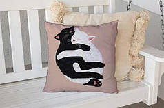 Декоративна подушка 45х45 см, «Коти. Ніжність»