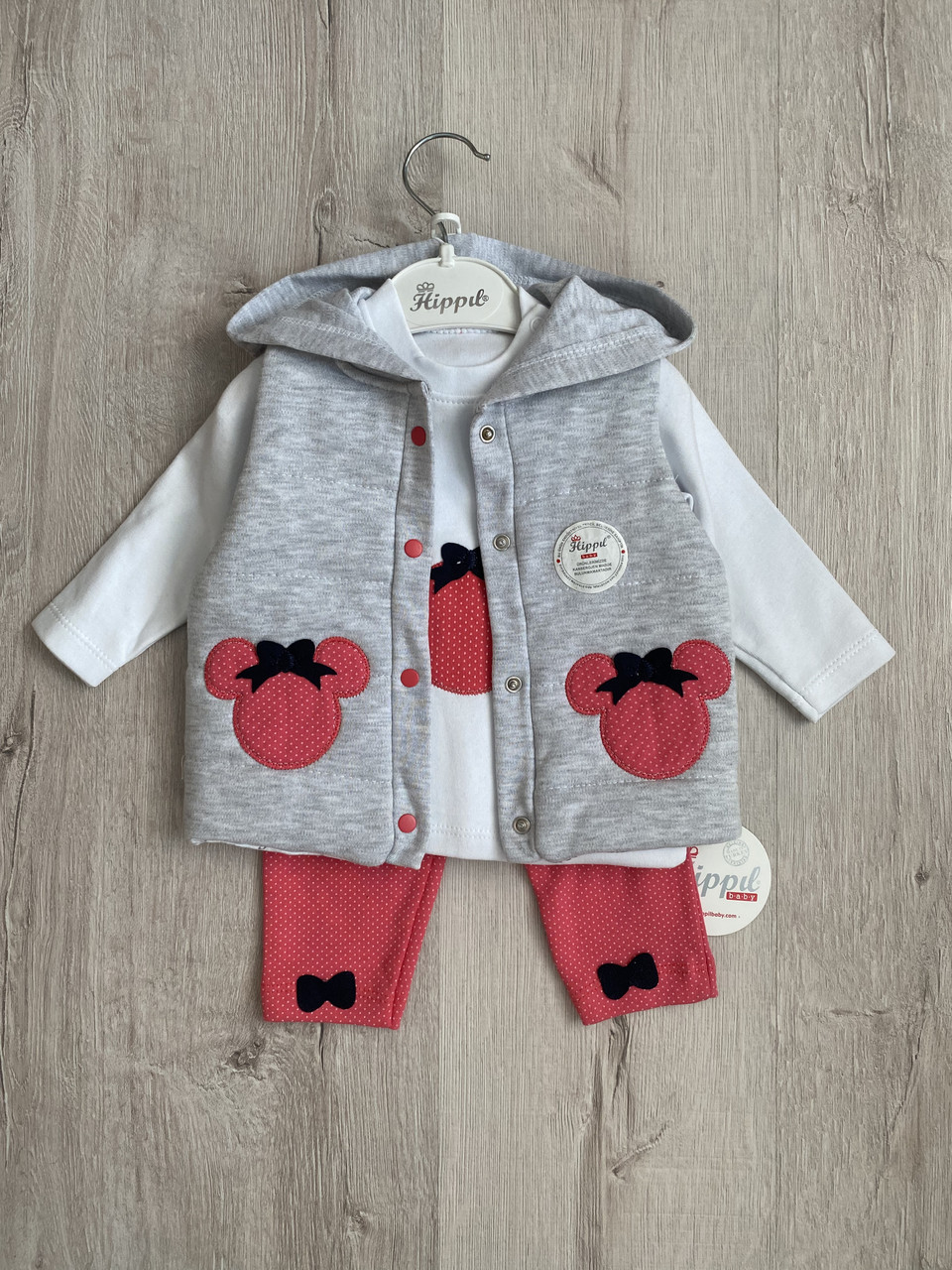 Костюм ошатний для дівчинки Hippil 0162 80 см Сірий