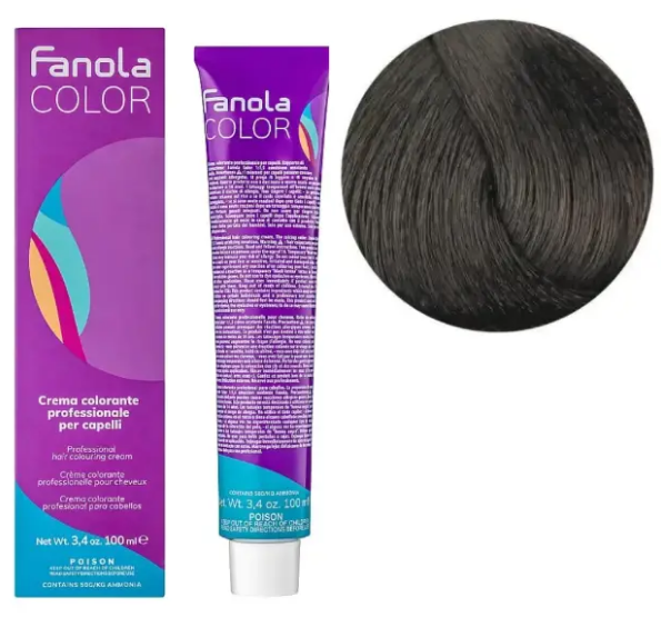 Крем-фарба для волосся Fanola №4/0 Medium chestnut 100 мл, фото 1