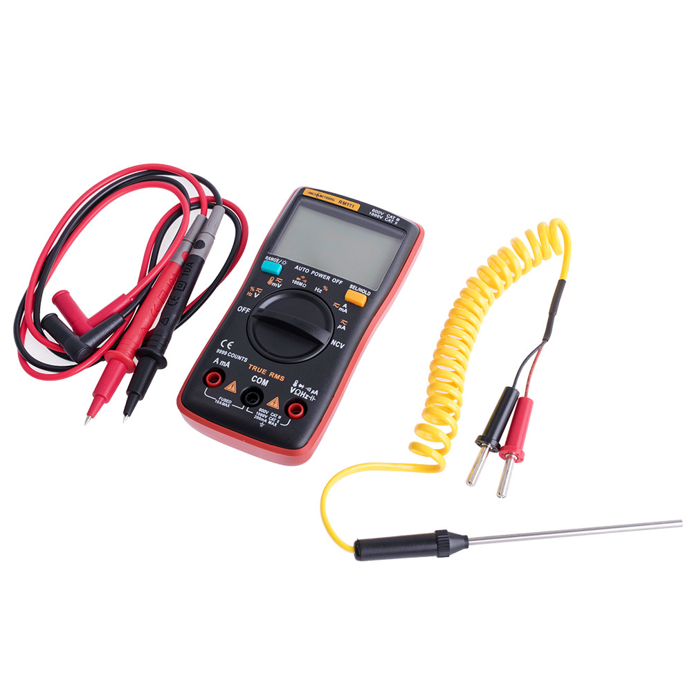 Мультиметр Richmeters RM111 (1000V;10А; 100MOm;10Mhz;10mF; сквальність; 9999) з термопарою, NCV і True RMS