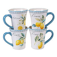 Набір чашок для чаю 4х420 мл Стиглий лимон Certified International 23122-set
