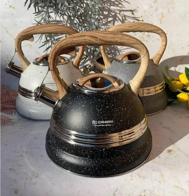 Чайник со Свистком 3л Мраморное Покрытие Edenberg EB-8808 Чайник для ...