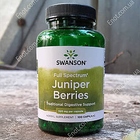 Для травлення Swanson Juniper Berries 520 мг 100 капсул