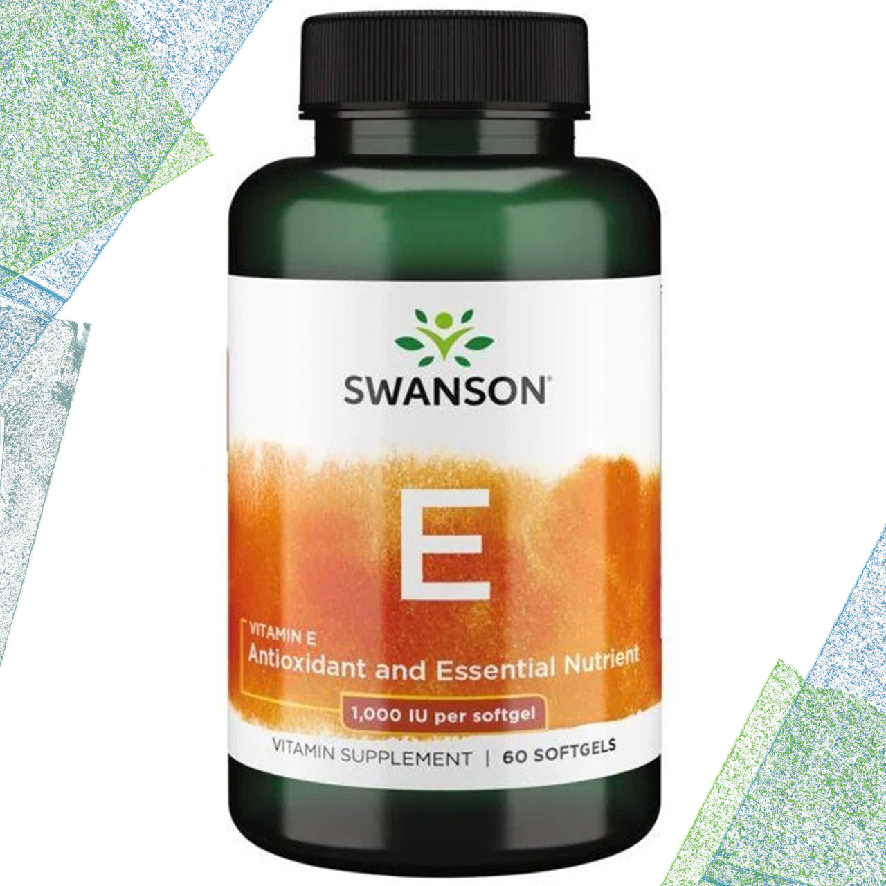 Вітамін Е Swanson Vitamin E 1000 IU 450 мг 60 гелевих капсул, фото 1