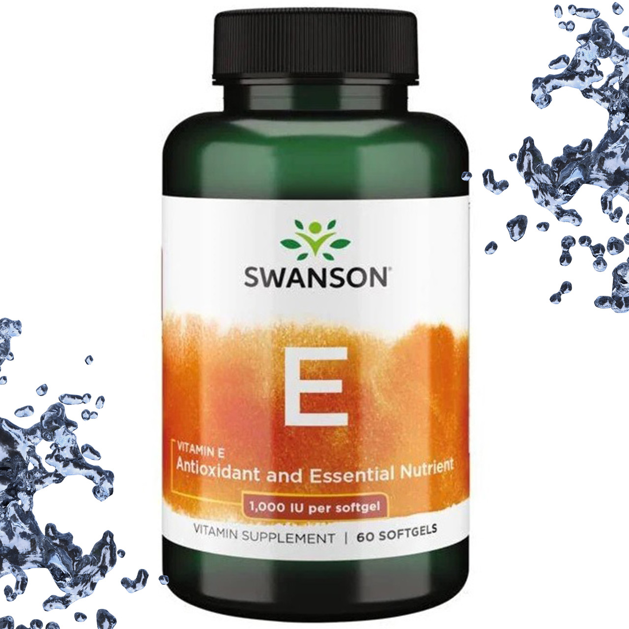 Вітамін Е Swanson Vitamin E 1000 IU 450 мг 60 гелевих капсул, фото 1