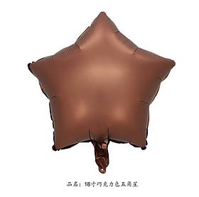 Фольгована куля Зірка Шоколад.Розмір 18'