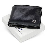 Чоловіче шкіряне портмоне із затискачем ST Leather B460 Чорний, фото 4