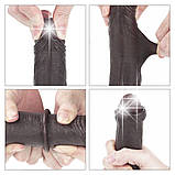 Реалістичний фалоімітатор з яєчками та ефектом живої шкіри на присосці Sliding Skin Dual Layer Dong 7'' Black, фото 8