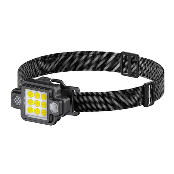 Ліхтар налобний RB132/TM-G21/LED+COB (white/blue+red блимає), Type C, магніт, підвіс, підставка