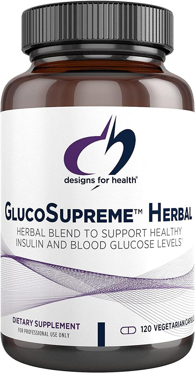 Designs for Health GlucoSupreme Herbal / Підтримка здорового рівня глюкози 120 капсул