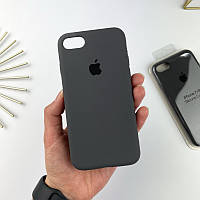 Силиконовый чехол на iPhone 7 / 8 / SE 2020 Full с закрытым низом Dark grey (15)