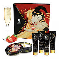 Подарунковий набір Shunga GEISHAS SECRETS - Sparkling Strawberry Wine: для шикарної ночі удвох