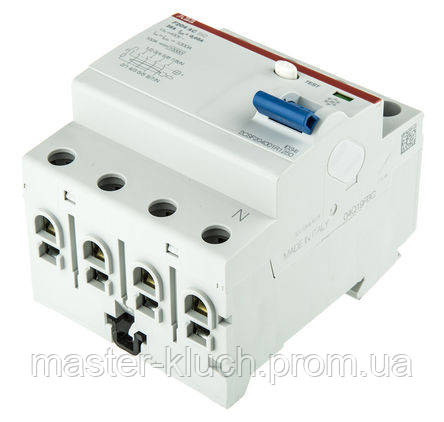 УЗО 63А 30мА 4P ABB F204 AC-63/0.03 - фото 4 - id-p300606298