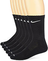 Large Black/White NIKE Everyday Performance Training Socks (6 пар)