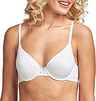 32A White/Stone Maidenform Comfort Devotion Demi Бюстгальтер-майка, Бархатистый бюстгальтер с полным покр