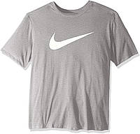 Grey/White Large Мужская футболка для тренинга Nike Dri-FIT