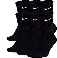 Large Black NIKE Everyday Performance Training Socks (6 пар)