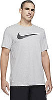 Dark Grey Heather Medium Мужская футболка для тренинга Nike Dri-FIT