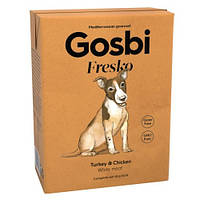 Полнорационный влажный корм для собак, индейка и курица, Gosbi Fresko Dog Adult Turkey&Chicken, 375g