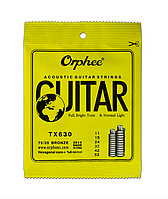 Orphee TX630, струны для акустической гитары, набор .011 - .052