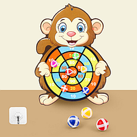Детский набор для игры в дартс на липучке в виде обезьяны (sv1998mo)