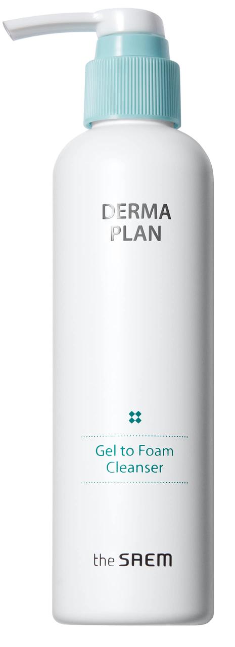 THE SAEM DERMA PLAN GEL TO FOAM CLEANSER Очисний низькокислотний гель без сульфатів, 180 мл.