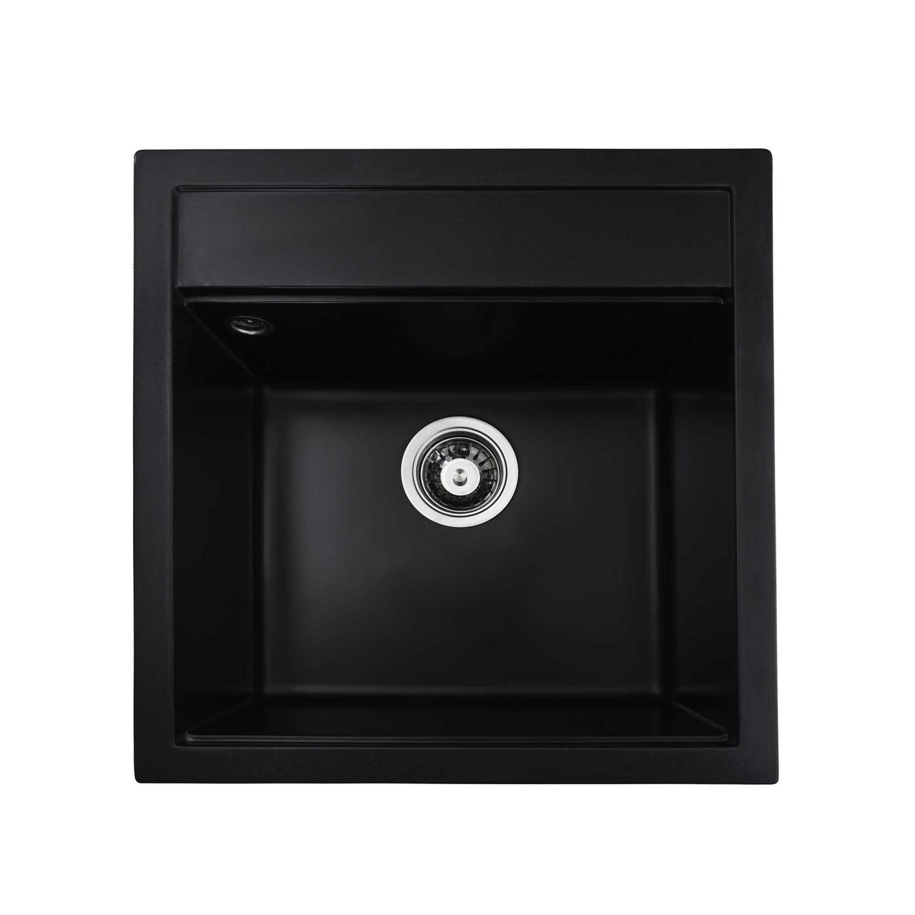Гранітна мийка для кухні VALESO FIESTA 5149 матова Чорна