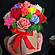 Букет квітів із мила ручної роботи  в тубусі, фото 3